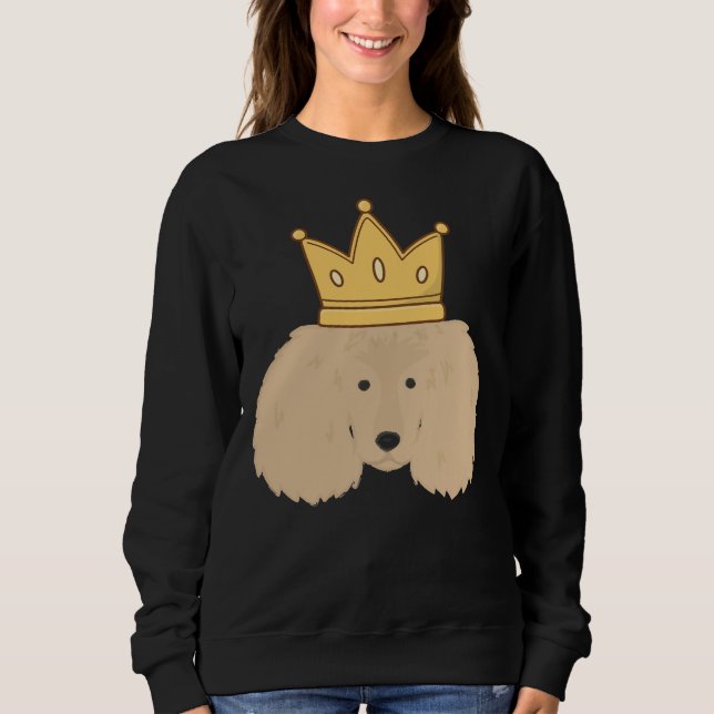 Sweatshirt Poodé mignon Avec Couronne (Devant)