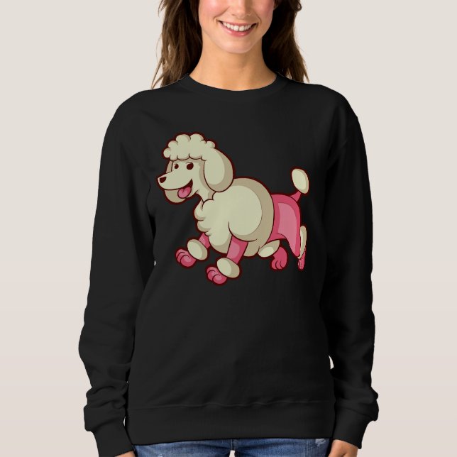Sweatshirt Poodé rose animal (Devant)