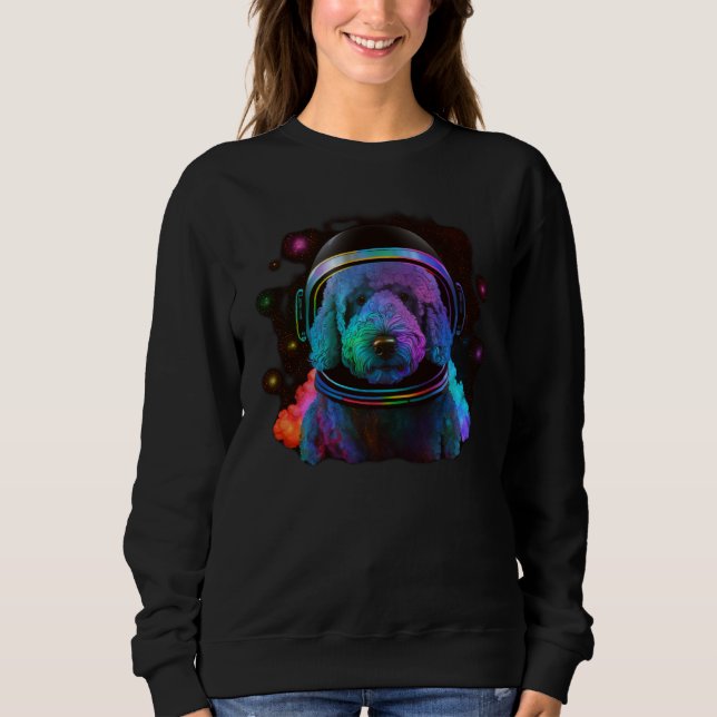 Sweatshirt Poodle Astronaut Dog Colorful Outer Space Explorer (Devant)