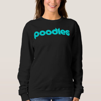 Sweatshirt Poodle bleu