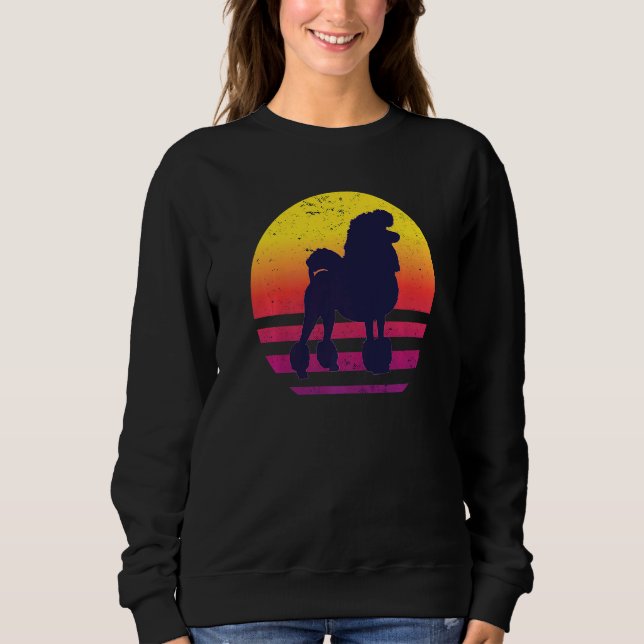 Sweatshirt Poodle Chien Rétro 13 (Devant)