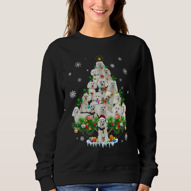 Sweatshirt Poodle Christmas Tree Ornament Decor Costume Xmas  (Devant)