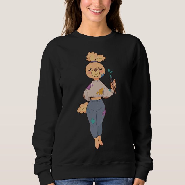 Sweatshirt Poodle d'artiste (Devant)