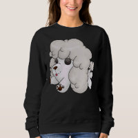 Poodle farci blanc