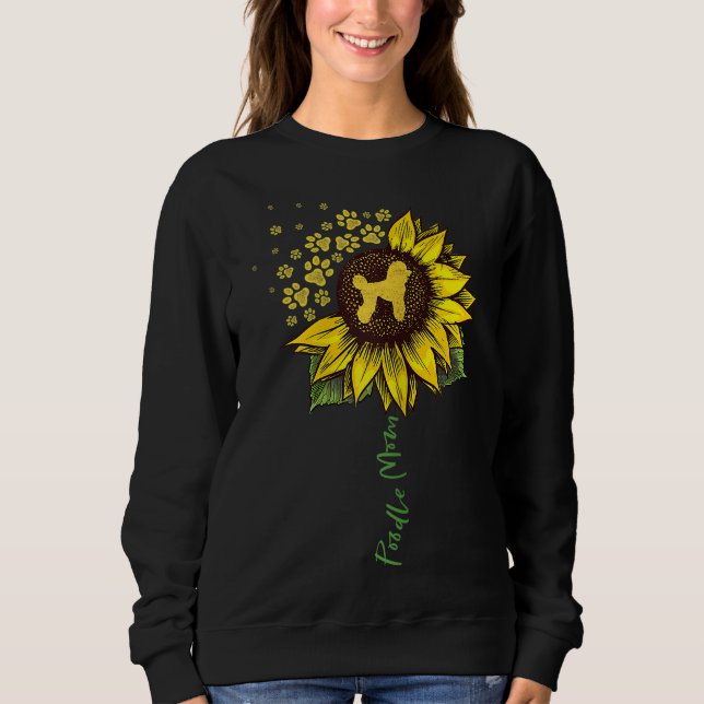 Sweatshirt Poodle Maman Sunflower Poodle Amant Cadeaux Chift  (Devant)