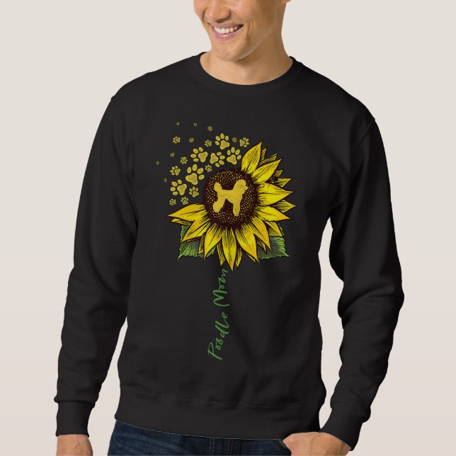 Sweatshirt Poodle Maman Sunflower Poodle Amant Cadeaux Chift  (Devant)