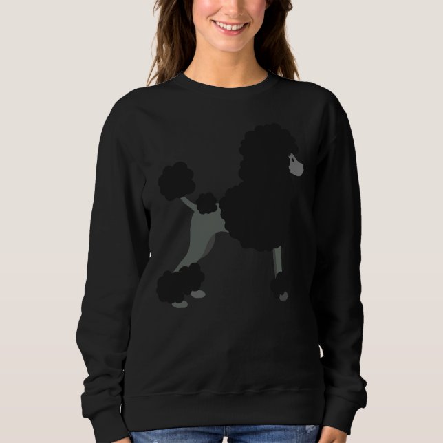 Sweatshirt Poodle noir (Devant)