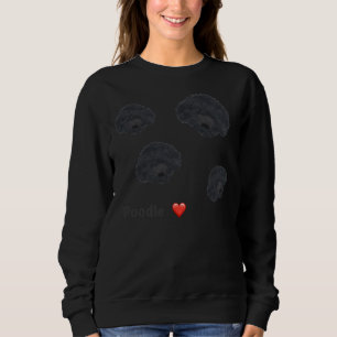 Sweatshirt Poodle noir Relaxé