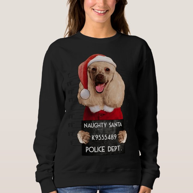 Sweatshirt Poodle Père Noël Xmas (Devant)