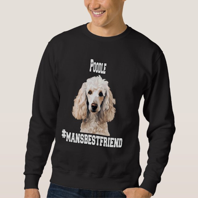 Sweatshirt Poodle Pet Chien Propriétaire Aquarelle Art Design (Devant)