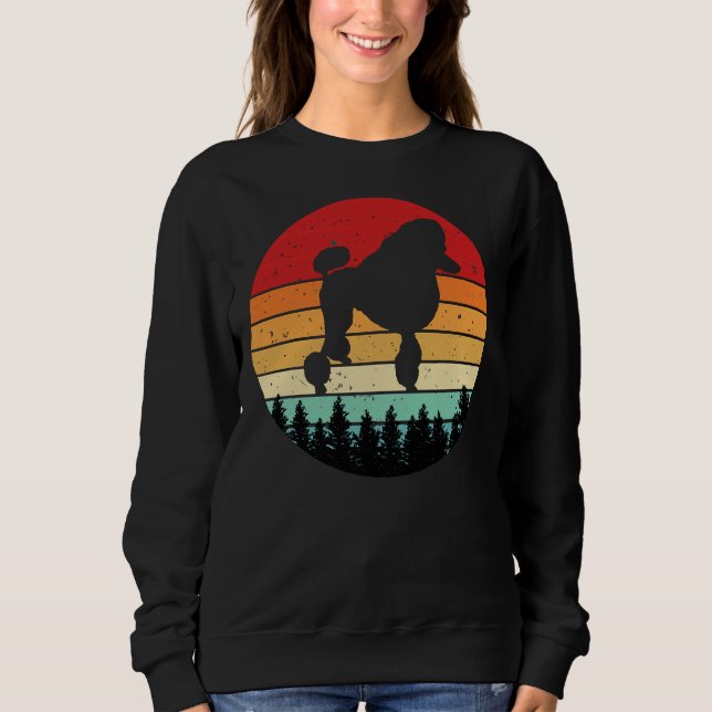 Sweatshirt Poodle Retro Design Vintage (Devant)