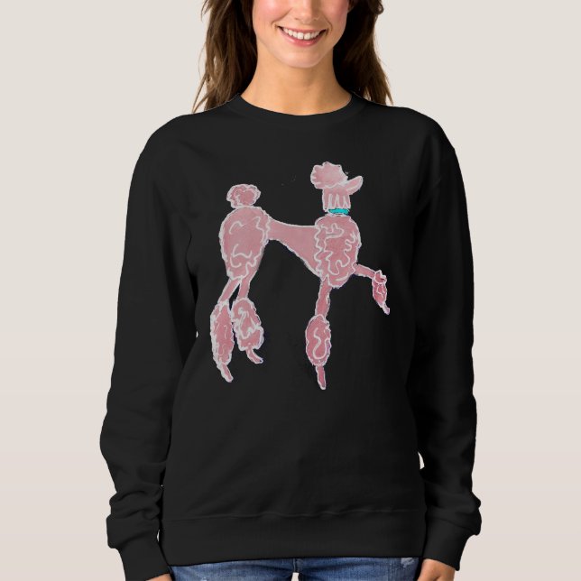 Sweatshirt Poodle rose (Devant)