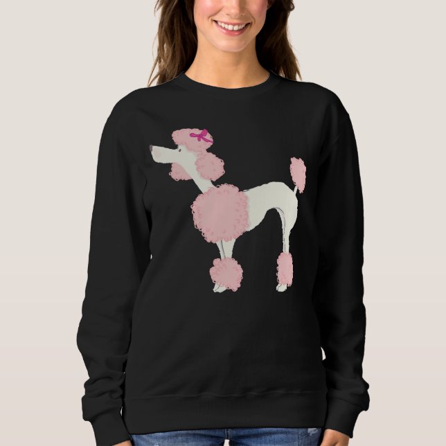 Sweatshirt Poodle rose (Devant)