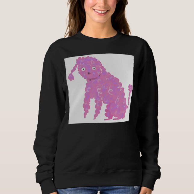 Sweatshirt Poodle rose long (Devant)