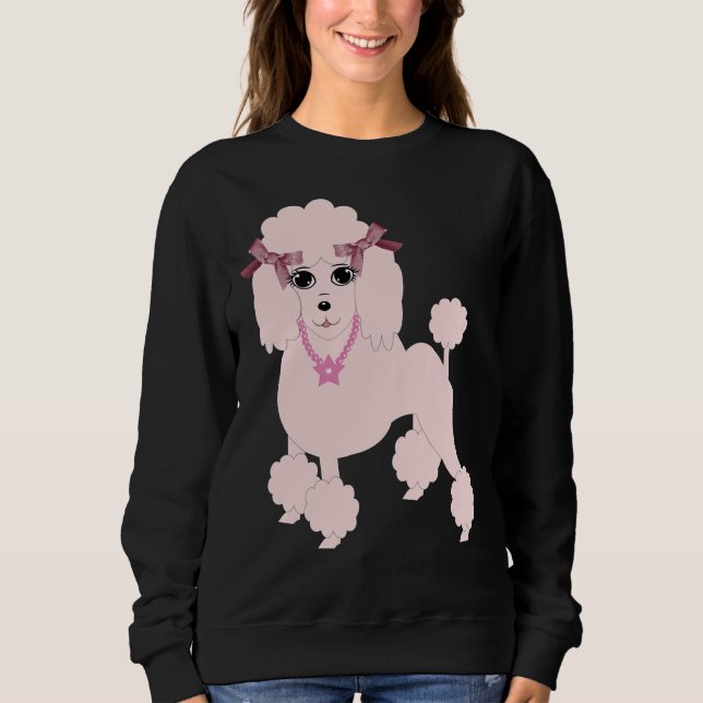 Sweatshirt Poodle rose T- (Devant)