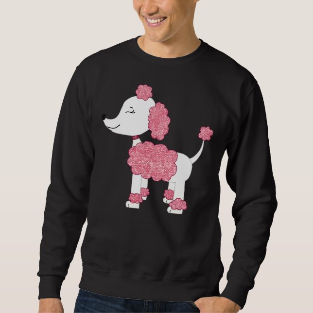 Sweatshirt Poodle rose T- (Devant)