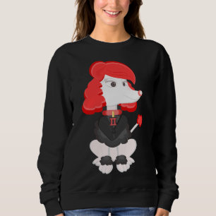 Sweatshirt Poodle Veuve Noire Par Centtaro