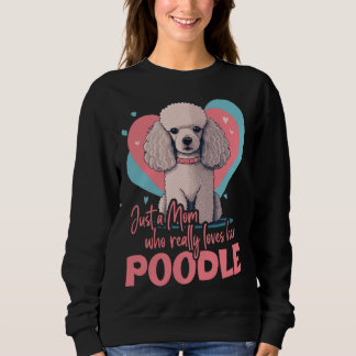Sweatshirt Poodledog with heartdecoration  Poodlemom  2