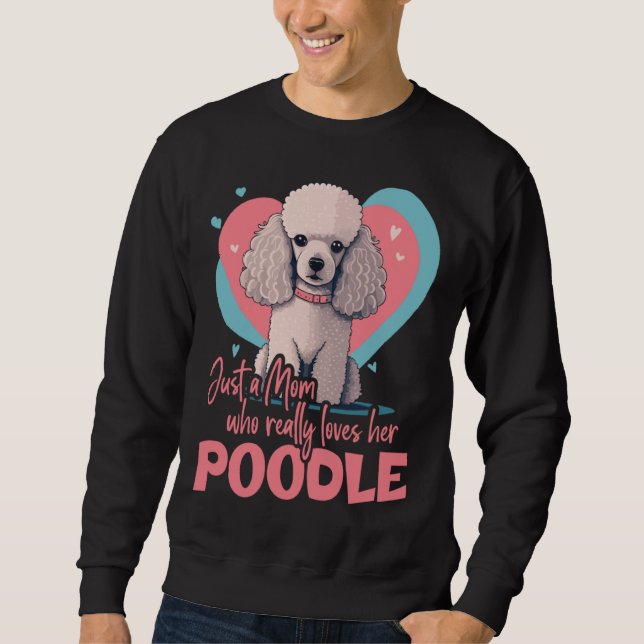Sweatshirt Poodledog with heartdecoration  Poodlemom  2 (Devant)