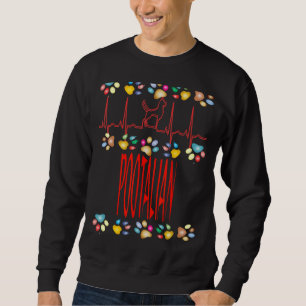 Sweatshirt Pootalian I Love My Poton Chien Propriétaire Maman