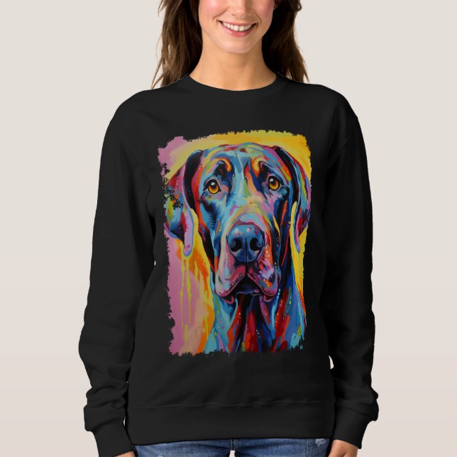 Sweatshirt Pop Art Great Dane (Devant)