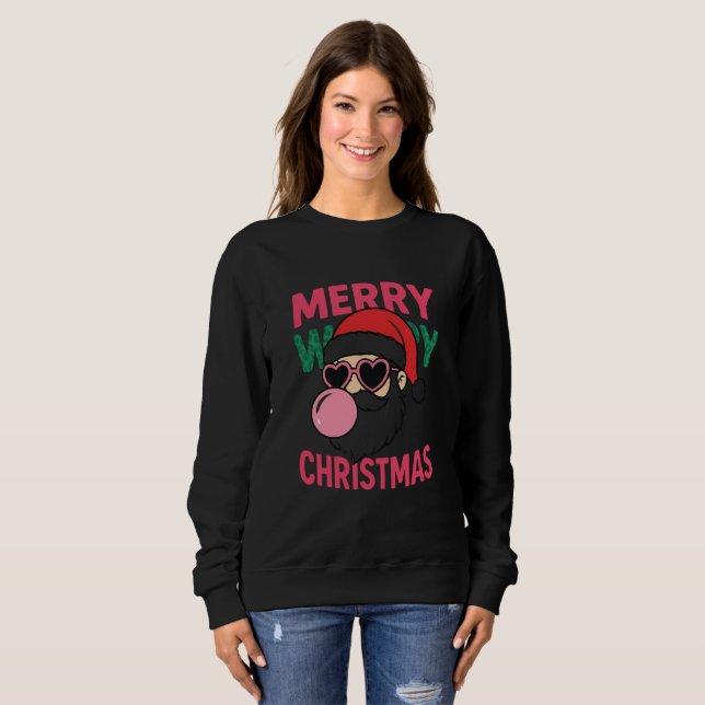 Sweatshirt Pop Bubble Noël Rétro (Devant entier)