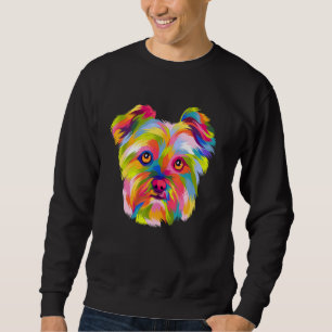 Sweatshirt Pop coloré Yorkshire Terrier Portrait Yorkie 2