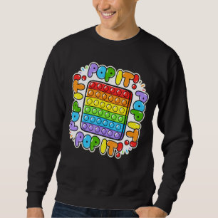 Sweatshirt Pop It Heart Funny Pop It Push Game