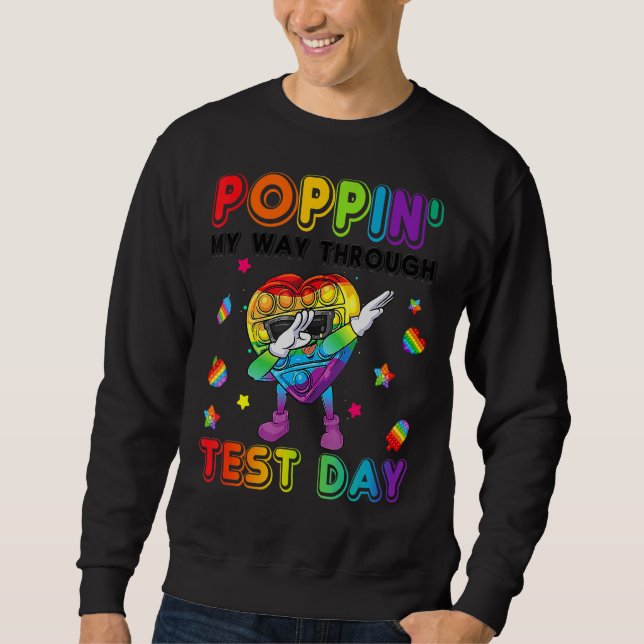 Sweatshirt Pop It Heart Shape Dabbing "Poppin' My Way Through (Devant)