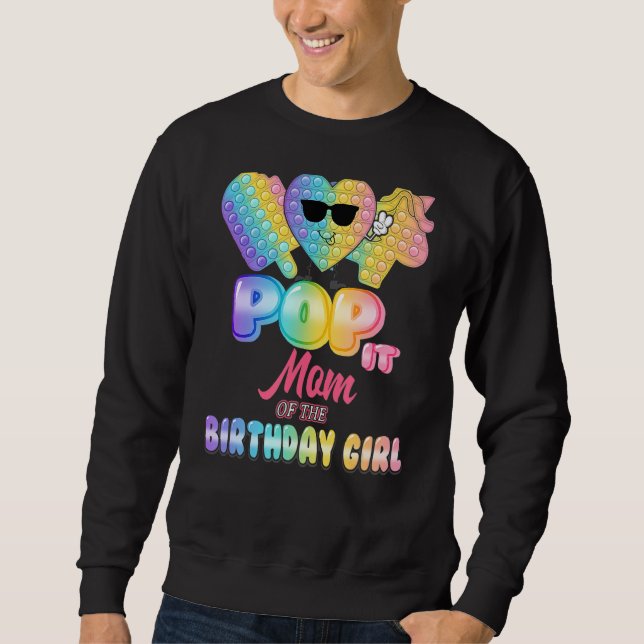 Sweatshirt Pop It Maman De L'Anniversaire Fille Fidgets Anniv (Devant)