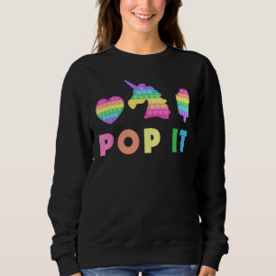 Sweatshirt Pop it Unicorn Coeur glace crème Fièvre Garçons Fi