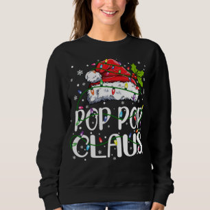 Sweatshirt Pop Pop Claus Feux de Noël Pyjama Match de famille