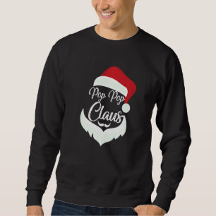 Sweatshirt Pop Pop Claus Pyjamas de Noël Père Noël Costume Ma