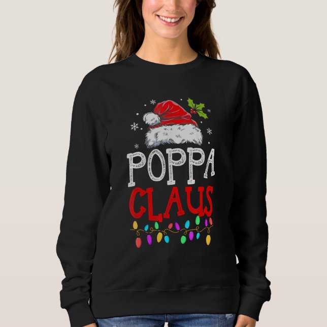 Sweatshirt Poppa Claus Christmas Pajama Family Matching Xmas (Devant)