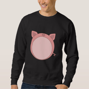 Sweatshirt Porc Piglet Piglet rose drôle sphérique