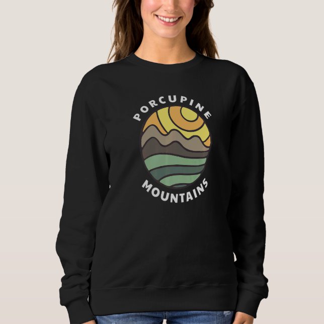 Sweatshirt Porcupine Mountains Michigan MI Porkies Vacances S (Devant)