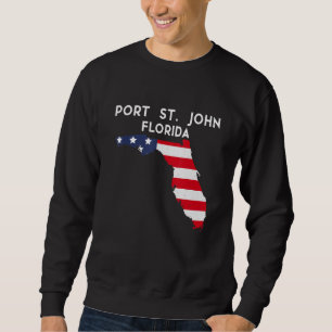 Sweatshirt Port St John Florida USA State America Travel Flo