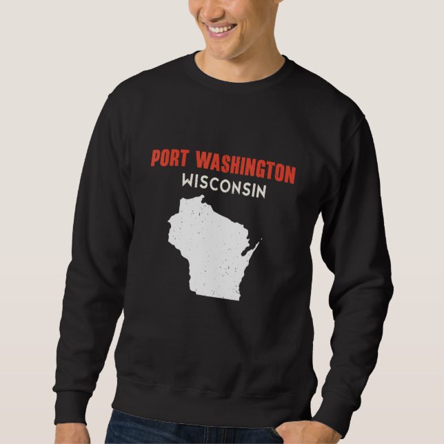 Sweatshirt Port Washington USA State America Travel Montanan  (Devant)