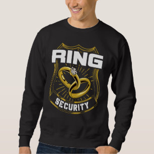 Sweatshirt Porte-anneau de la fête de mariage de sécurité