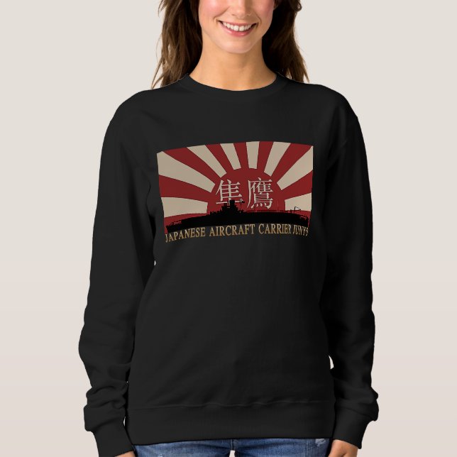 Sweatshirt Porte-avions japonais Junyo Drapeau du Soleil Leva (Devant)