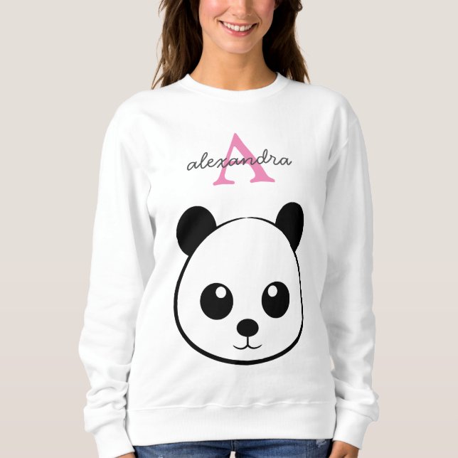 Sweatshirt Porte-panda coutume Monogramme (Devant)