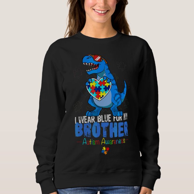 Sweatshirt Porter Blue Autisme Brother Dino Sensibilisation s (Devant)