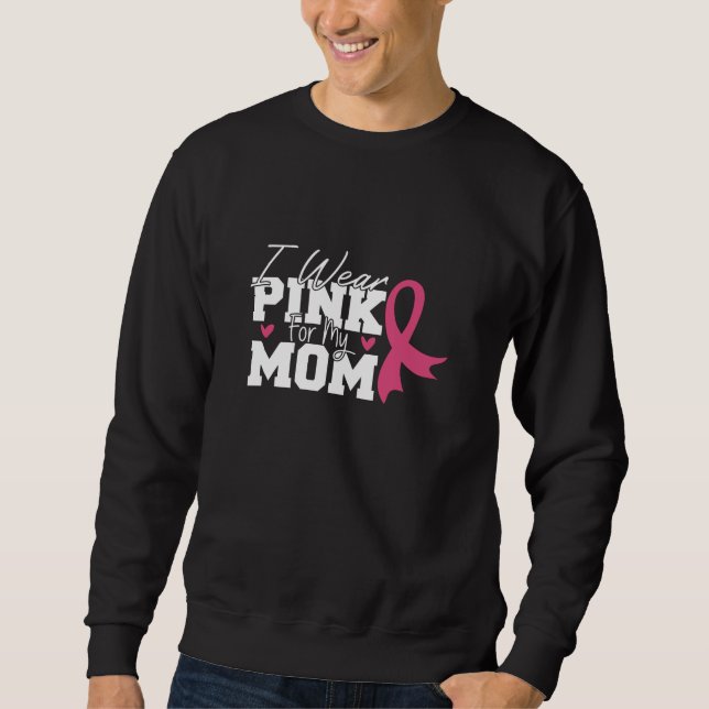 Sweatshirt Porter Pink Maman Mère Famille Correspondant Cance (Devant)