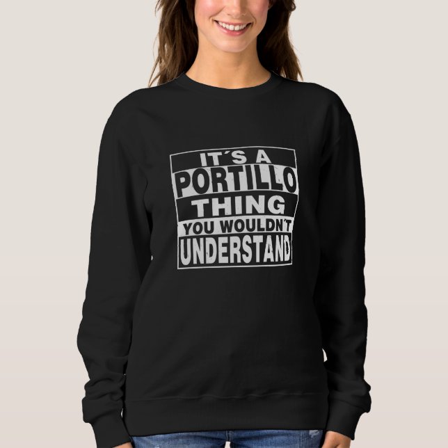 Sweatshirt PorTILLO Surnom Cadeau personnalisé (Devant)