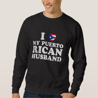 Sweatshirt Porto Rico Drapeaux J'Aime Mon Mari Porto-Ricain D