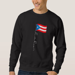 Sweatshirt Porto Rico Signature Drapeau Poteau Patriotique Pu