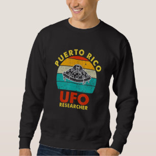 Sweatshirt Porto Rico Ufo Visite Vintage Retro