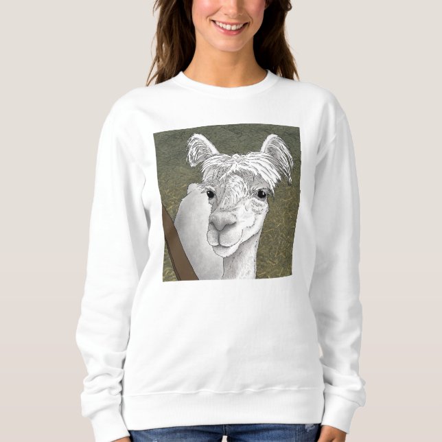 Sweatshirt Portrait Alpaca 2 (Devant)
