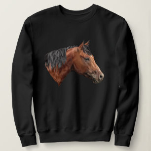Sweatshirt Portrait de cheval Quarab Art de cheval arabe Quar