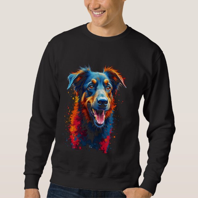 Sweatshirt Portrait de chien (Devant)
